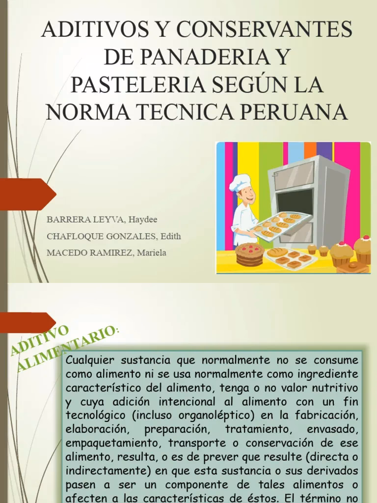 ¿Qué aditivos se utilizan en el pan?