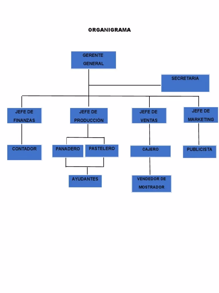 ¿Qué tipo de organización se utiliza en una pastelería?