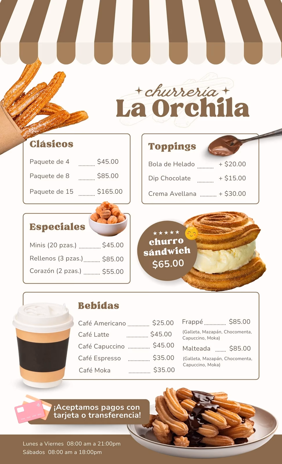 ¿Cuáles son los 3 tipos de menú?