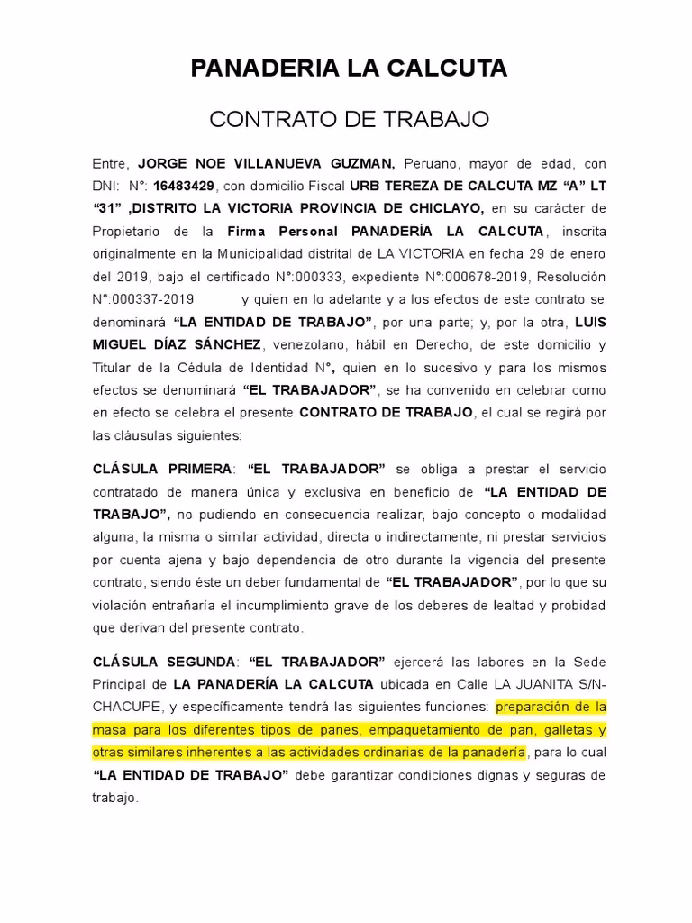 ¿Cómo hacer un contrato para realizar un trabajo?