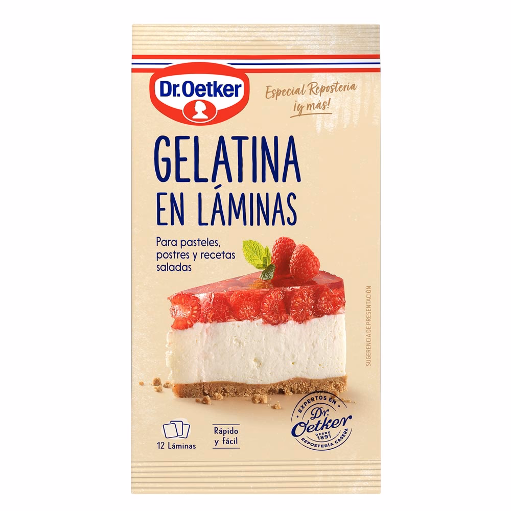 ¿Cuánto lleva un sobre de gelatina en polvo?