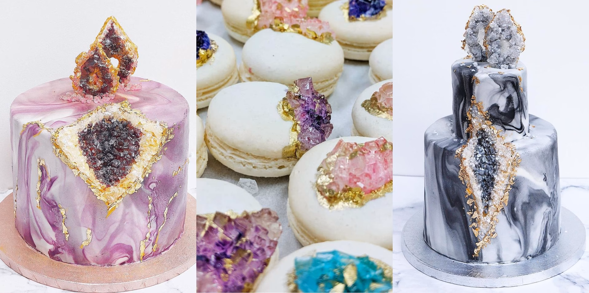 ¿Qué tipo de dulces usas para el pastel de geodas?