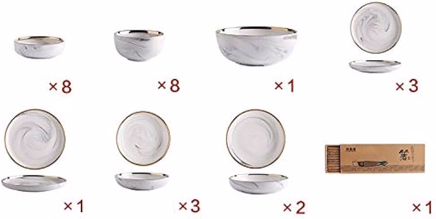 ¿Cómo se llaman los platos de la vajilla?