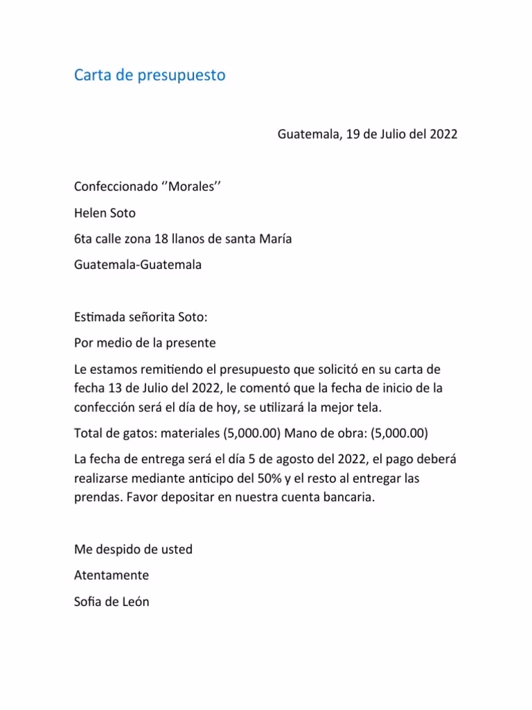 ¿Cómo escribir notas de presupuesto?