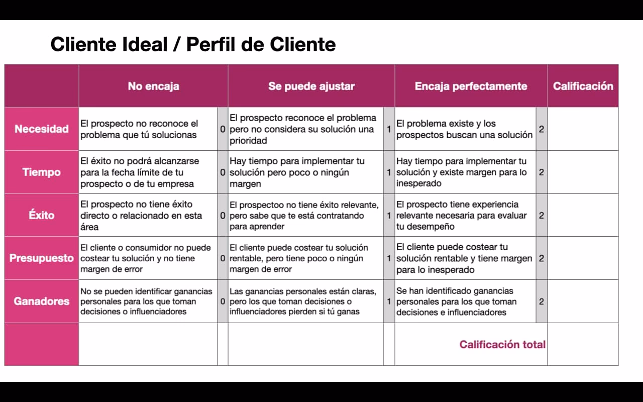 ¿Cuáles son los perfiles de clientes?
