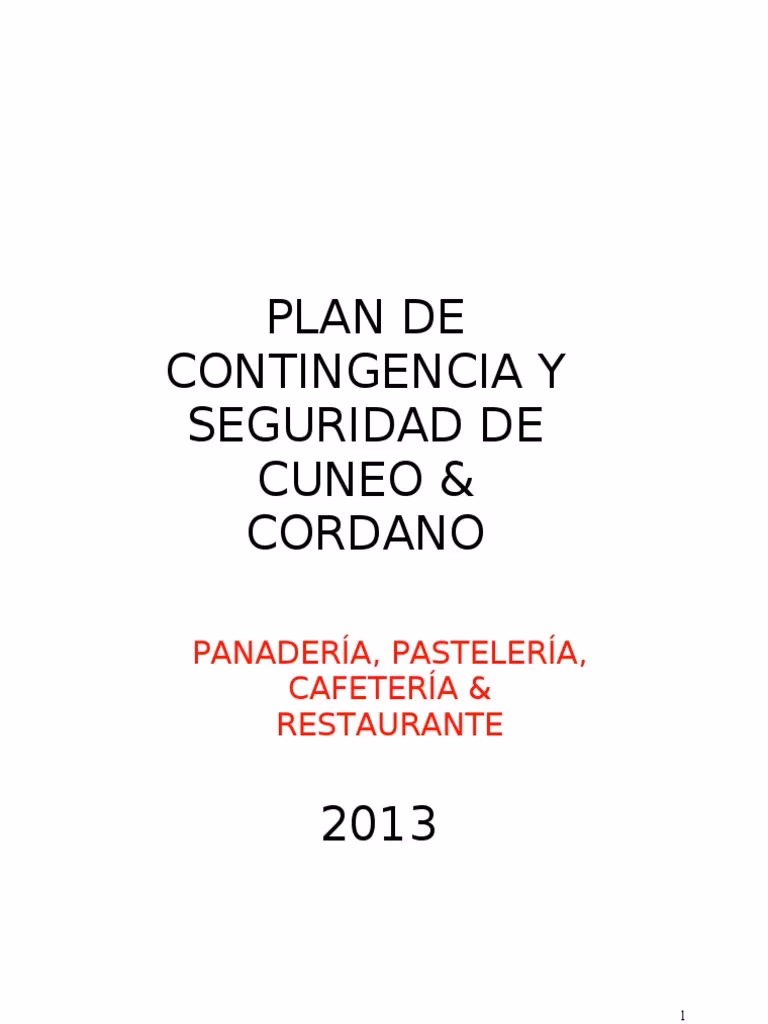 ¿Qué es un plan de contingencia en hostelería?