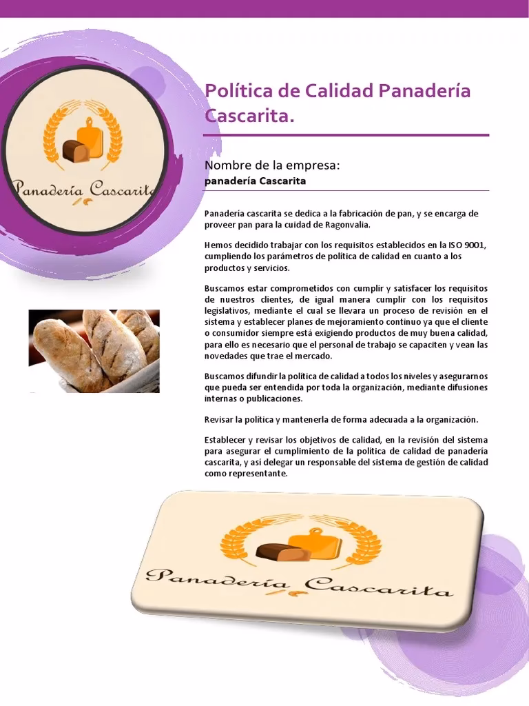 ¿Qué lleva una política de calidad?