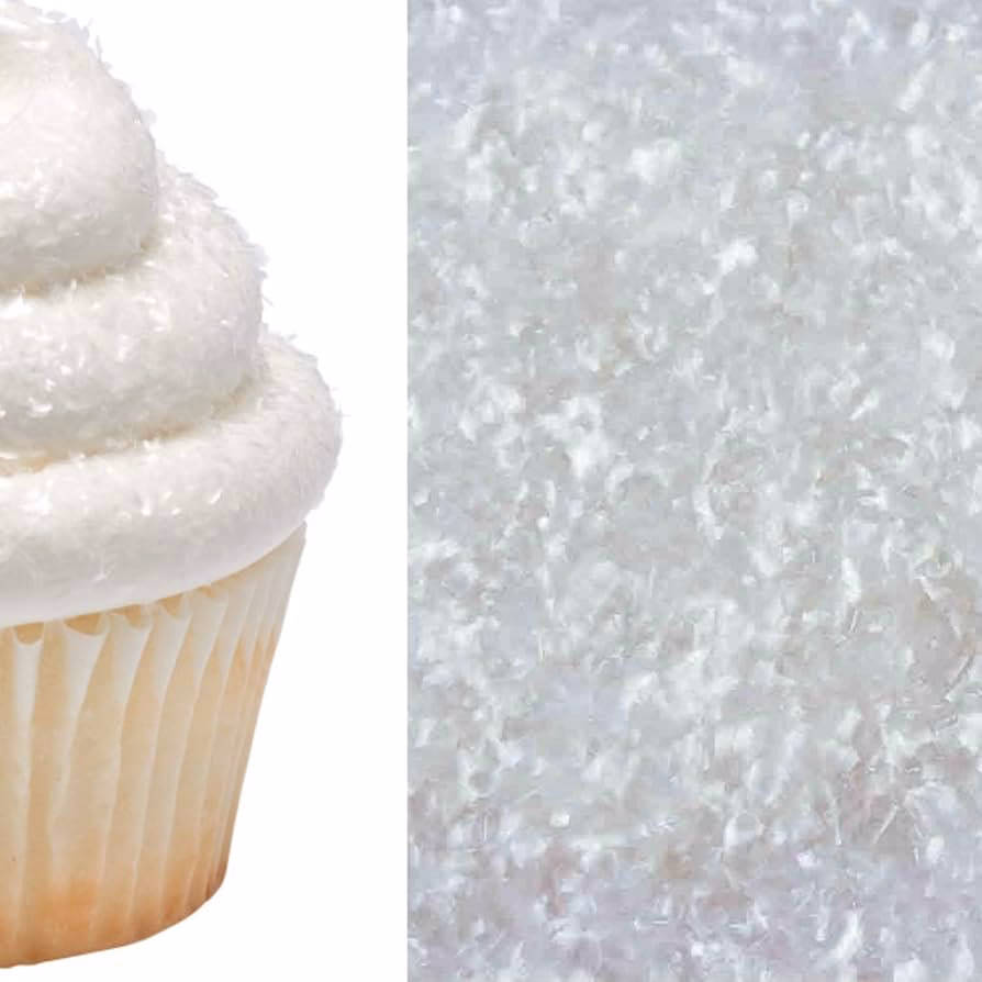 ¿Cómo se llama la purpurina comestible?