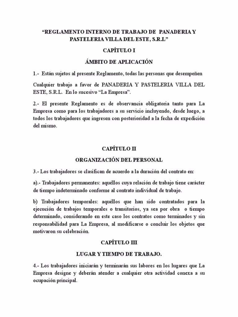 ¿Qué es el reglamento de un establecimiento?